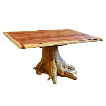 Red Cedar Stump Dining Table - 42" W x 72" L