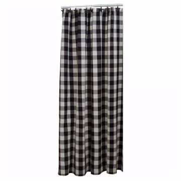 Black & Cream Checkered Shower Curtain