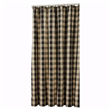 Black Checkered Shower Curtain