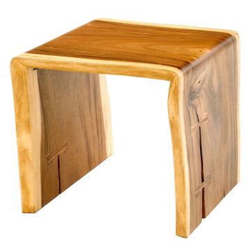 Rustic Hardwood Waterfall End Table