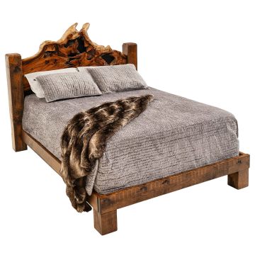 Rustic Harmony Barnwood & Teak Bed