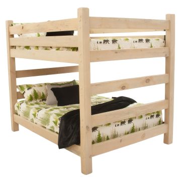 Rustic Pine Timber Bunk Bed