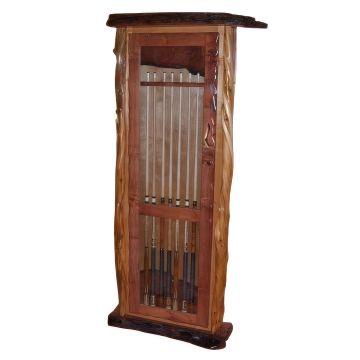 Rustic Redwood & Juniper Pool Cue Holder