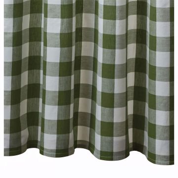 Sage Checkered Shower Curtain
