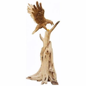 Rustic Driftwood Eagle - Landing Eagle
