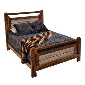 Rustic Pioneer Barnwood Bed