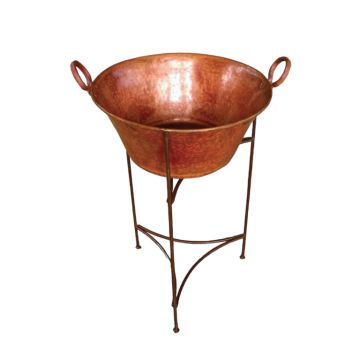 Sencillo Hammered Copper Party Tub