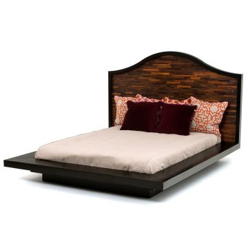 Soft Modern Reclaimed Wood Platform Bed