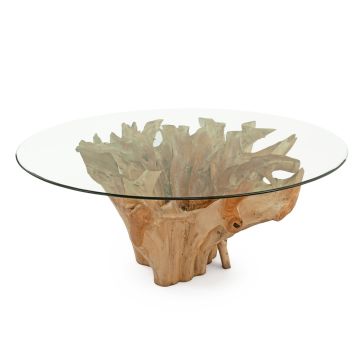 Solid Teak Base for Glass Top