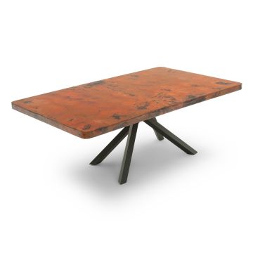 Contemporary Copper Starburst Dining Table