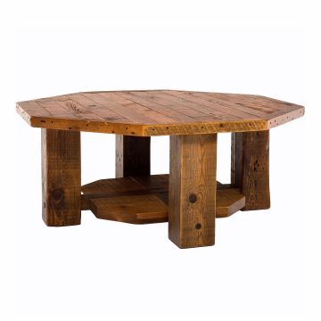 Stony Brooke Rustic Reclaimed Octagon Coffee Table