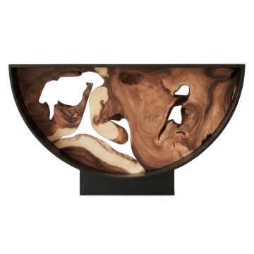 Suar-Arc Modern Console Table in Ebony