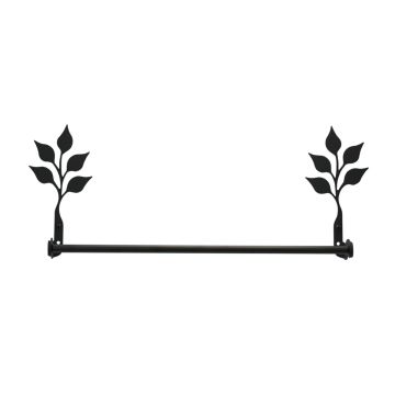 Wrought Iron Leaf Towel Bar
