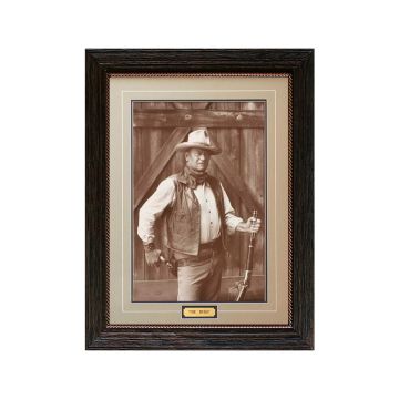 "The Duke" Framed Wall Art by John Wayne
#BrownBarnwood Standard Frame