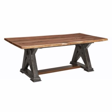 Timber Forged Trestle Dining Table