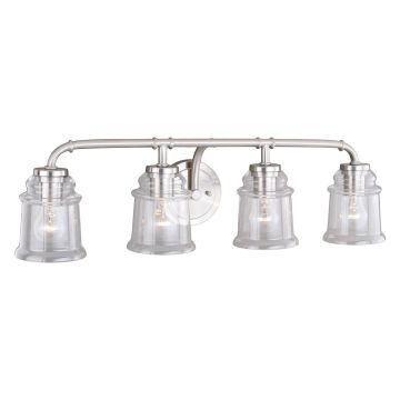 Toledo 4-Light Satin Nickel Vanity Light