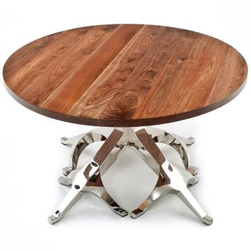 Tree of Life Round Natural Wood Dining Table
