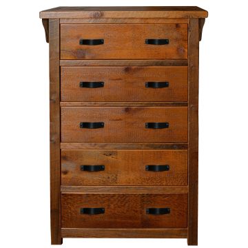 Rocky Creek 5 Drawer Reclaimed Barn Wood Chest