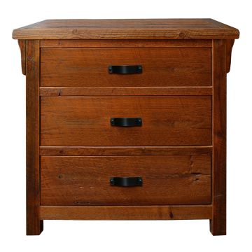 Rocky Creek 3 Drawer Barn Wood Chest