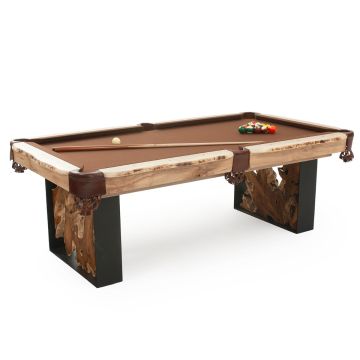 Twisted Trails Natural Wood Teak Root Pool Table - Ambrosia Maple