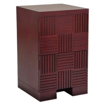 Urban Rustic Contemporary 2 Drawer Mahogany Nightstand