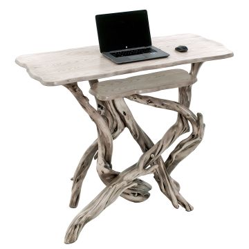 Urban Rustic Natural Wood Standing Desk
