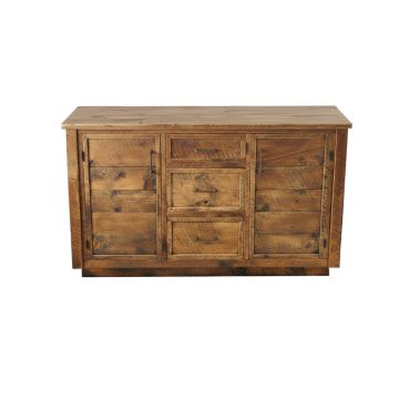 Cedar Shake Rustic Barnwood Vanity - Double Sink - Antique Barnwood Finish