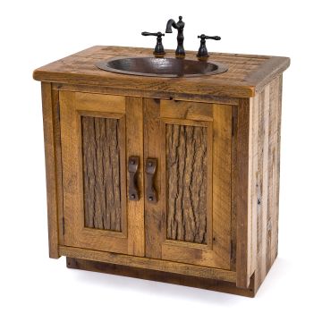 Barnwood Vanity with Wildwood Door Panels
