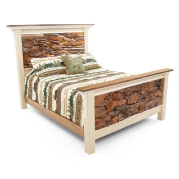Ivory Teak Panel Cottage Bed