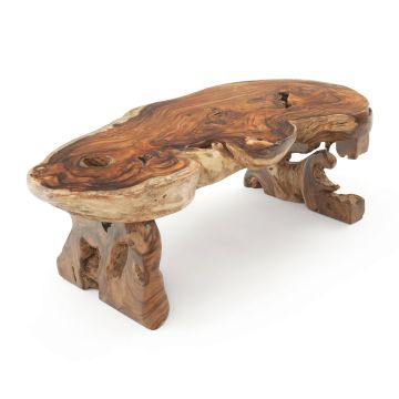 Live Edge Golden Walnut Slab Coffee Table - Example Only