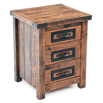 Copper Mesa 3 Drawer Nightstand