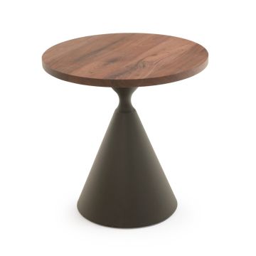 Modern Pendant Hardwood End Table - Black Walnut Top - Natural Clear Finish