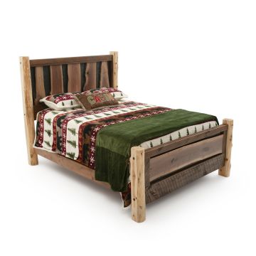 River Rustic Black Forest Barnwood Bed