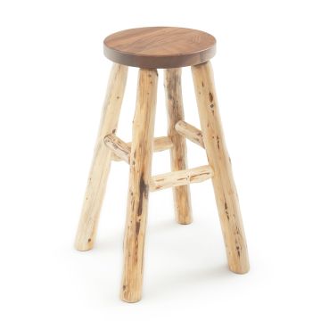 30" Cedar and Walnut Bar Stool 