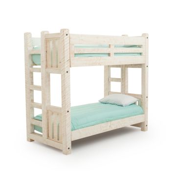 Farmhouse White Timber Bunk Bed 