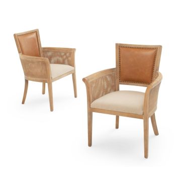 Modern Natural Upholstered Cowhide Dining Chair