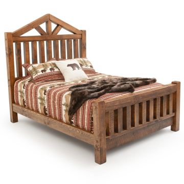 Rustic Timber Frame Cabin Bed