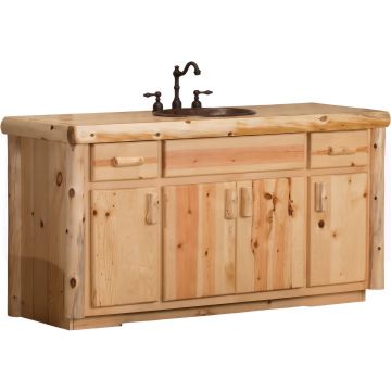 Woodlands Clean Cedar Log Vanity