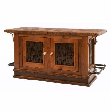 Whiskey River Rustic Barn Wood Bar