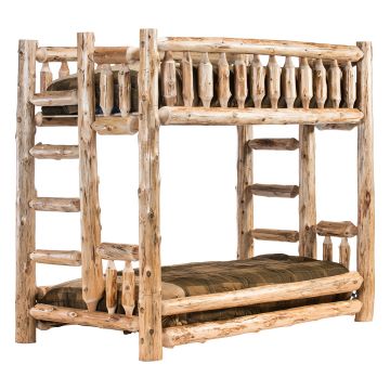 Cedar Lake Twin over Twin Log Bunk Bed