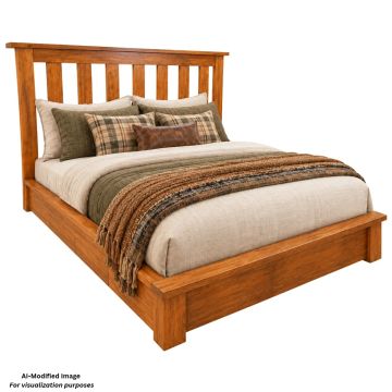 Willow Creek Platform Bed: This image was generated or modified using AI for visualization purposes. 
