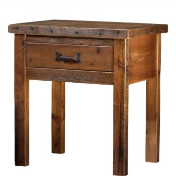 Timber Frame 1 Drawer Reclaimed Barn Wood Nightstand