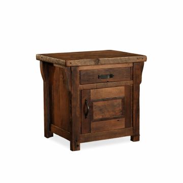 Rocky Creek Barn Wood 1 Drawer Enclosed End Table
