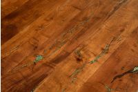Rustic Santa Fe Turquoise Inlay Mesquite Coffee Table