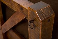 Reclaimed Barn Wood Metal Horse Art Bed