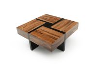 Ebony Mahogany & Golden Walnut 4 Drawer Coffee Table