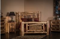 Yosemite Aspen & Barnwood Bedroom Set--Clear finish, Light aspen, Standard logs