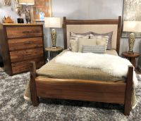 Upholstered Panel in Cream Linen - Floor Photo