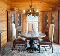 Reclaimed Barn Wood Table with Elegant Twisted Base in Custom Made Sizes