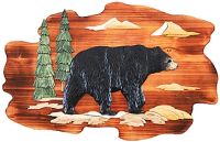 Roaming Bear Rustic Wood Art